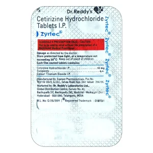 Cetirizine (Zyrtec) 10mg – Powerful 24-Hour Allergy Relief