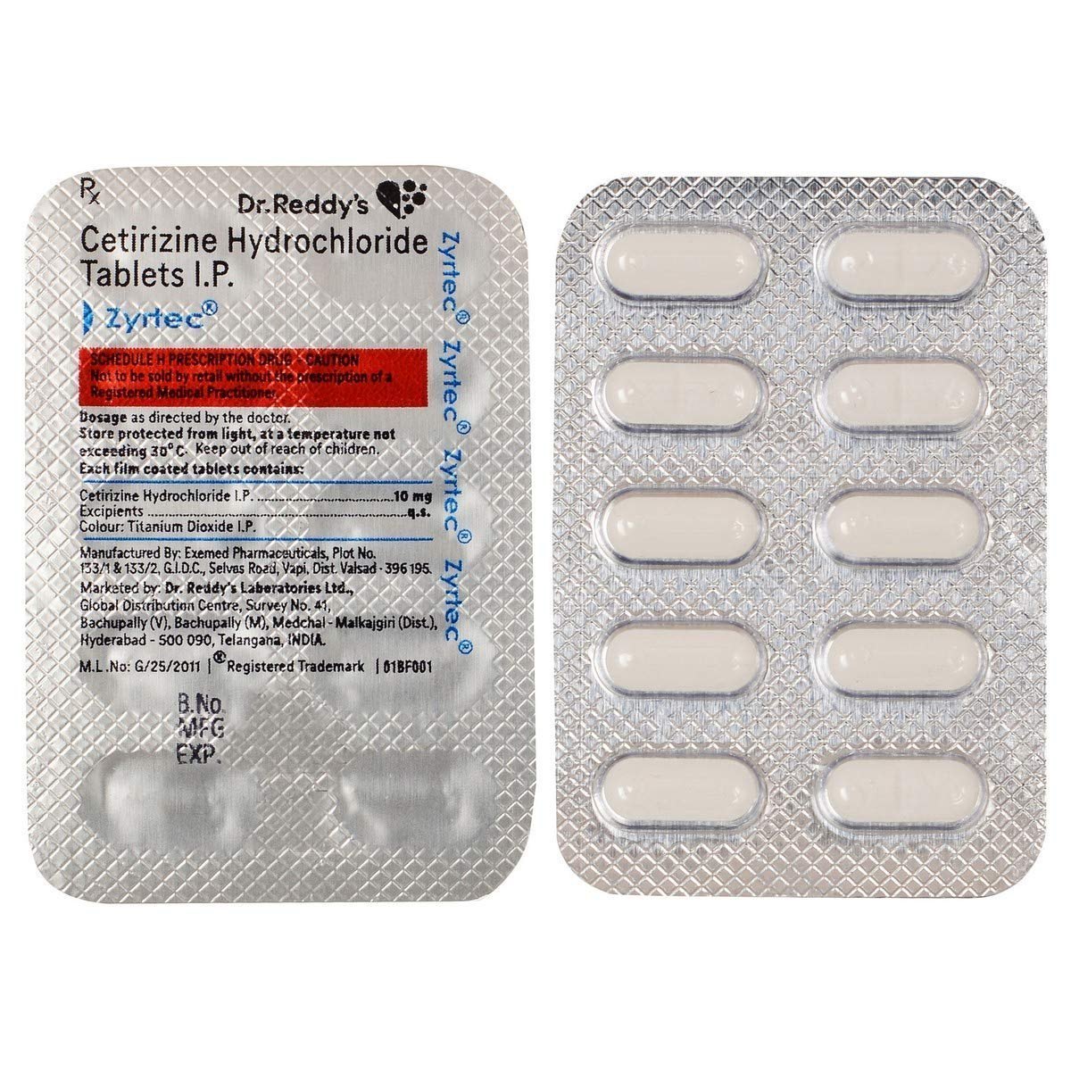 Cetirizine (Zyrtec) 10mg – Powerful 24-Hour Allergy Relief